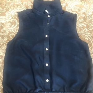 No Boundaries Blue Short Sleeve Elastic wasted bottom Shirt Size M